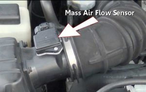 MAF sensor in a car engine