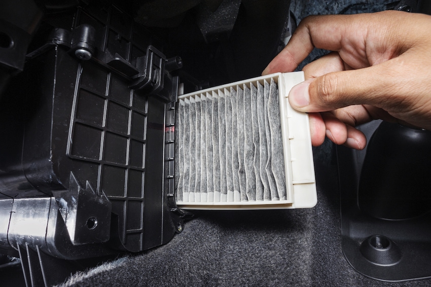 replacing cabin air conditioner filter of car